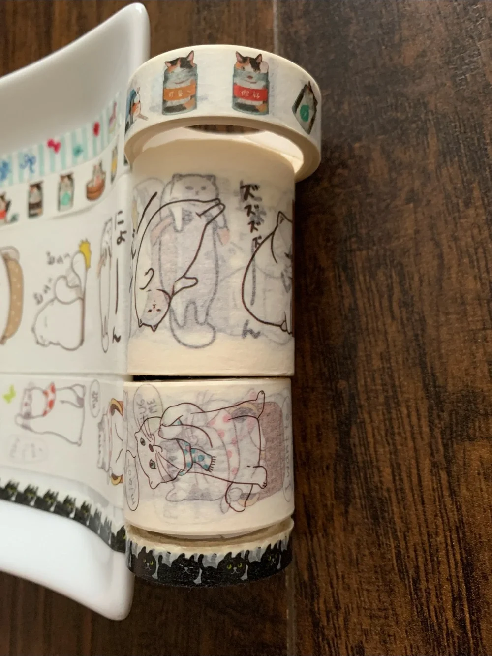 Cute Cat Washi Tape Set - Pastel Accents